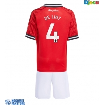 Manchester United Matthijs de Ligt #4 Domaci Dres za djecu 2025-26 Kratak Rukav (+ Kratke hlače)